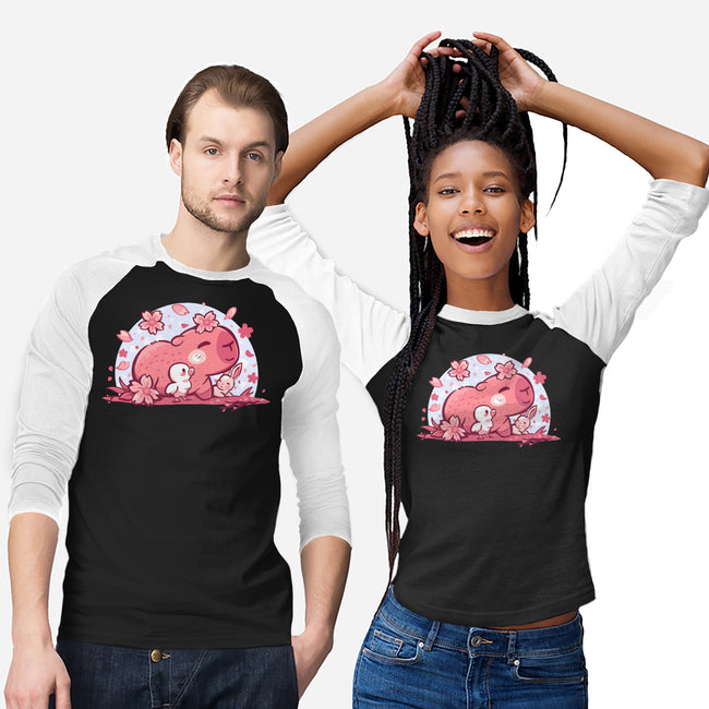 Pink Spring Friends-Unisex-Baseball-Tee-TechraNova