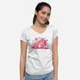 Pink Spring Friends-Womens-V-Neck-Tee-TechraNova
