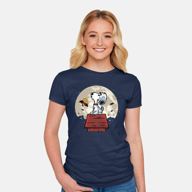 WereBeagle-Womens-Fitted-Tee-erion_designs