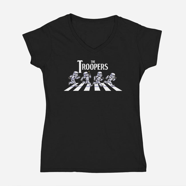 The Troopers-Womens-V-Neck-Tee-2DFeer