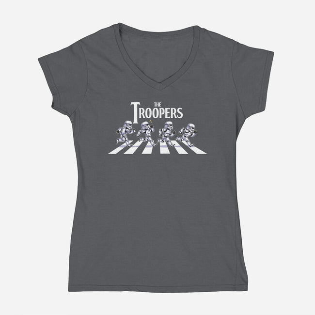 The Troopers-Womens-V-Neck-Tee-2DFeer