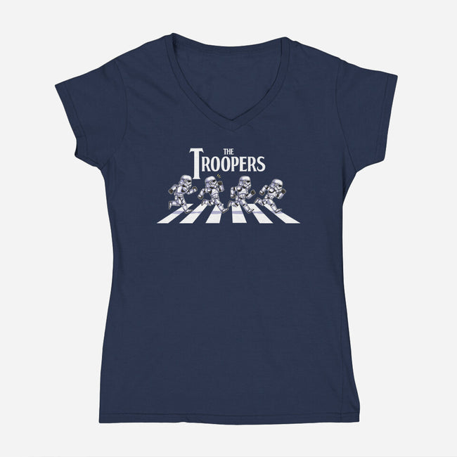 The Troopers-Womens-V-Neck-Tee-2DFeer
