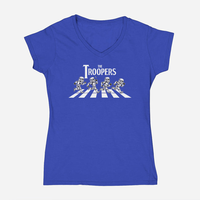 The Troopers-Womens-V-Neck-Tee-2DFeer