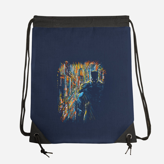 The Bat And The City-None-Drawstring-Bag-kharmazero
