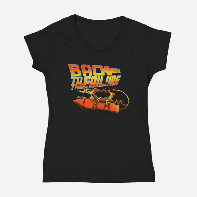 Back To The Failure-Womens-V-Neck-Tee-fanfabio