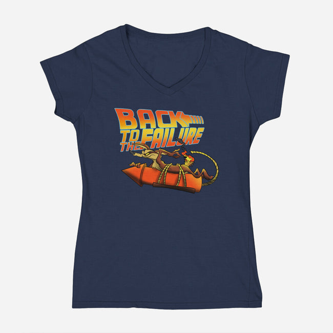Back To The Failure-Womens-V-Neck-Tee-fanfabio