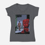 Daredevil No More-Womens-V-Neck-Tee-zascanauta