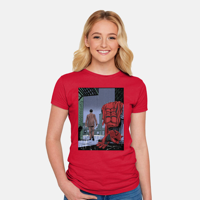 Daredevil No More-Womens-Fitted-Tee-zascanauta