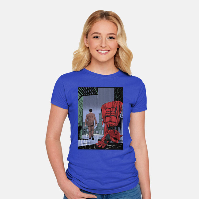 Daredevil No More-Womens-Fitted-Tee-zascanauta