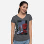 Daredevil No More-Womens-V-Neck-Tee-zascanauta
