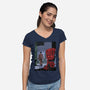 Daredevil No More-Womens-V-Neck-Tee-zascanauta
