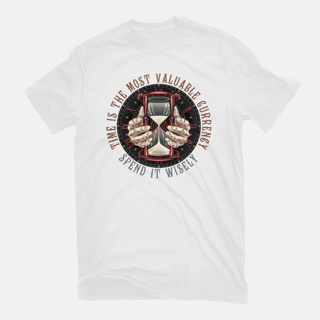 Time Is Currency-Womens-Fitted-Tee-momma_gorilla