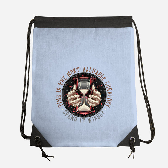 Time Is Currency-None-Drawstring-Bag-momma_gorilla