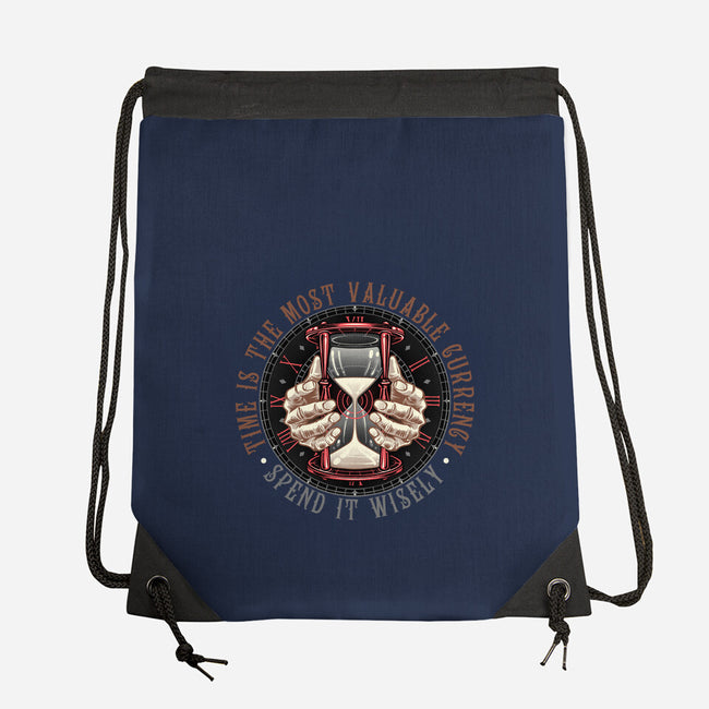 Time Is Currency-None-Drawstring-Bag-momma_gorilla