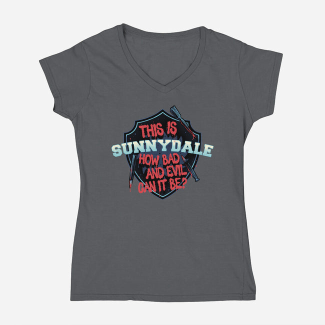This Is Sunnydale-Womens-V-Neck-Tee-momma_gorilla