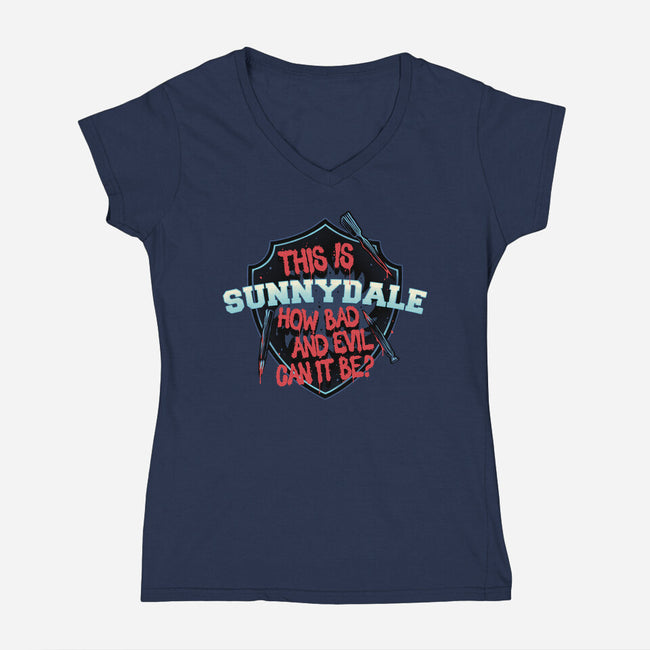 This Is Sunnydale-Womens-V-Neck-Tee-momma_gorilla