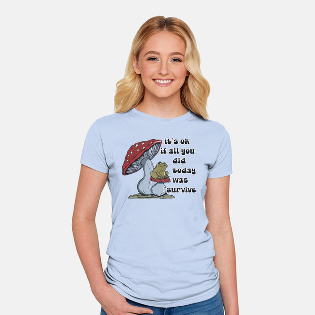 Survive Today-Womens-Fitted-Tee-Claudia