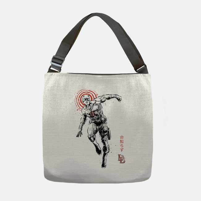 Scarlet Vigilante Sumi-E-None-Adjustable Tote-Bag-Astrobot Invention