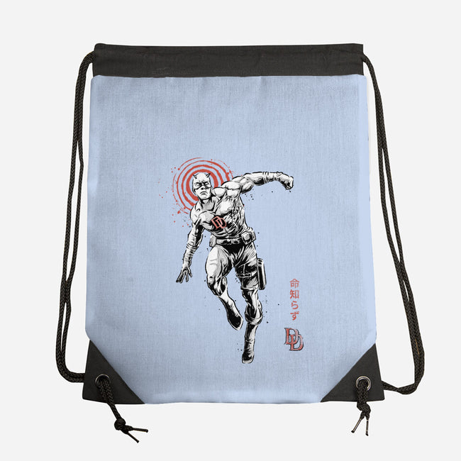 Scarlet Vigilante Sumi-E-None-Drawstring-Bag-Astrobot Invention