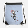 Scarlet Vigilante Sumi-E-None-Drawstring-Bag-Astrobot Invention