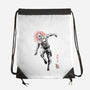 Scarlet Vigilante Sumi-E-None-Drawstring-Bag-Astrobot Invention