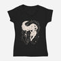 Tamed Wolf-Womens-V-Neck-Tee-yumie