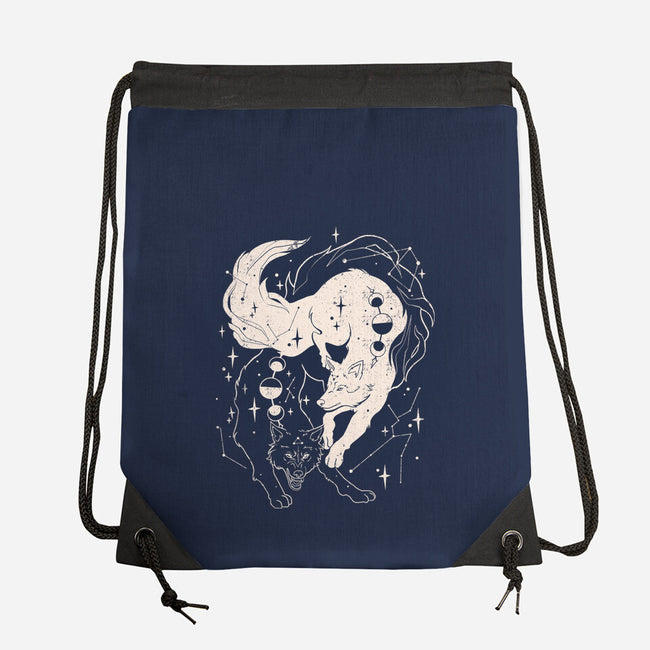 Tamed Wolf-None-Drawstring-Bag-yumie