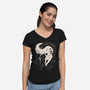Tamed Wolf-Womens-V-Neck-Tee-yumie