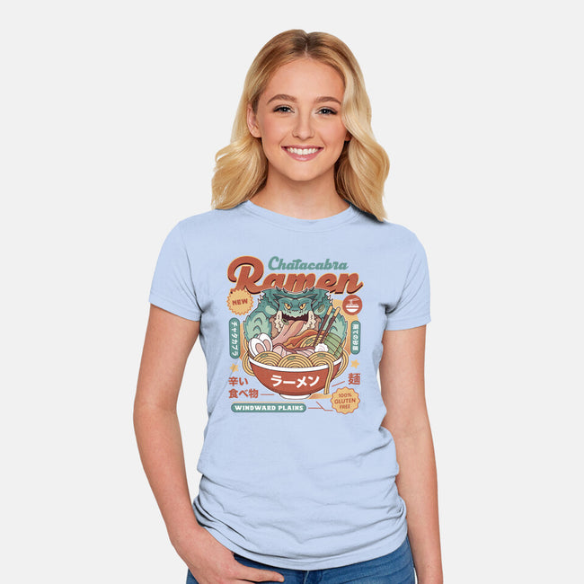 Chatacabra Ramen Vintage-Womens-Fitted-Tee-LAGELANTEE