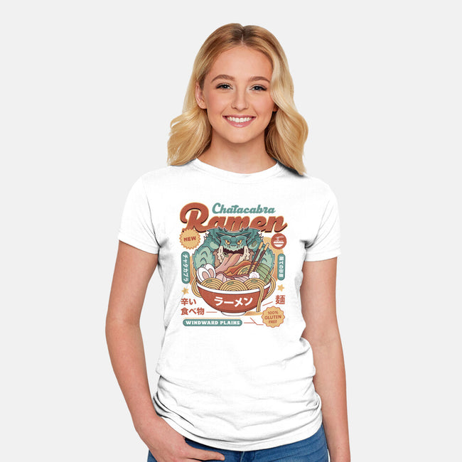 Chatacabra Ramen Vintage-Womens-Fitted-Tee-LAGELANTEE