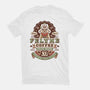 Felyne Palico Coffee Vintage-Womens-Fitted-Tee-LAGELANTEE