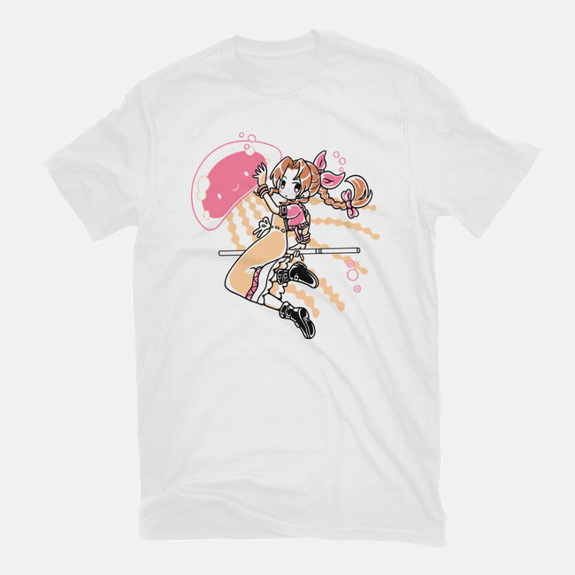 Jellyfish Girl-Womens-Fitted-Tee-naomori
