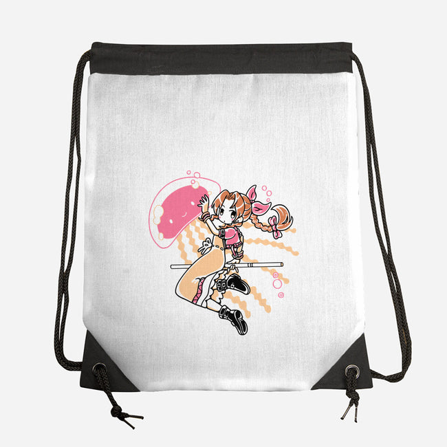 Jellyfish Girl-None-Drawstring-Bag-naomori