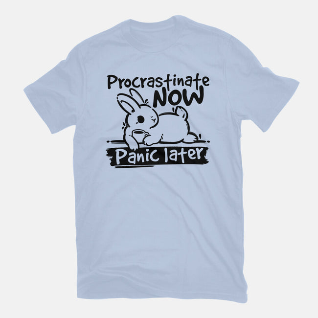 Procrastinate Now Panic Later-Womens-Fitted-Tee-NemiMakeit
