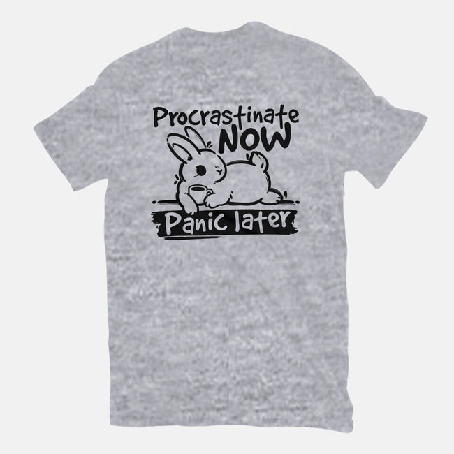 Procrastinate Now Panic Later-Womens-Fitted-Tee-NemiMakeit