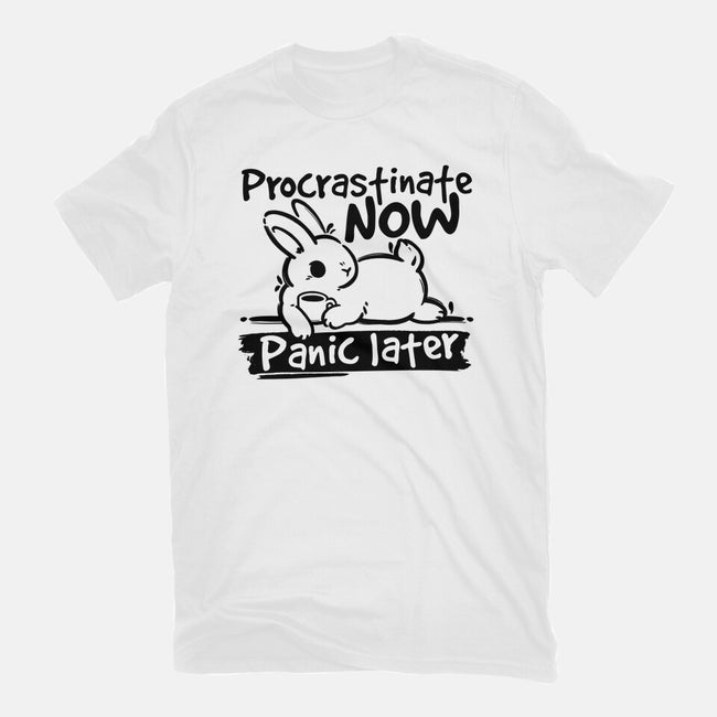 Procrastinate Now Panic Later-Womens-Fitted-Tee-NemiMakeit