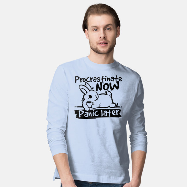 Procrastinate Now Panic Later-Mens-Long Sleeved-Tee-NemiMakeit