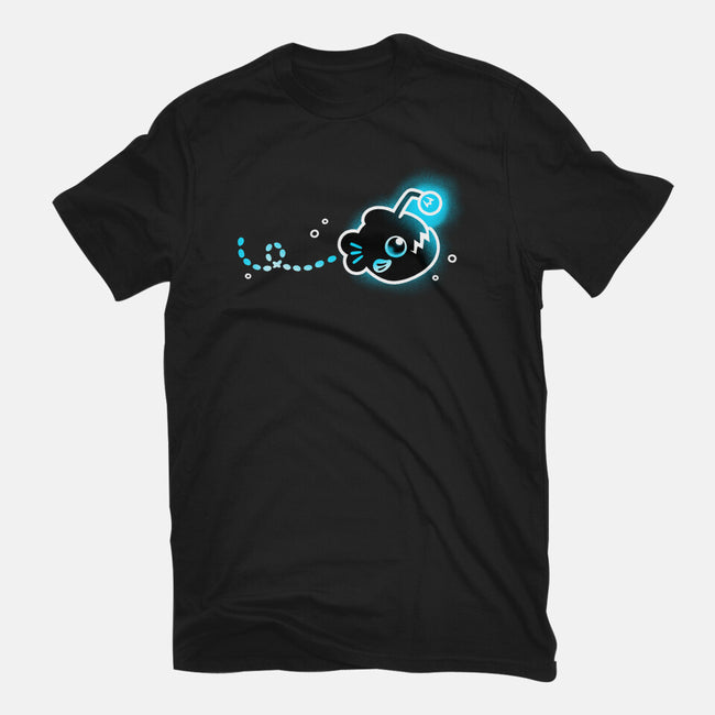 Swimming Anglerfish-Womens-Fitted-Tee-NemiMakeit