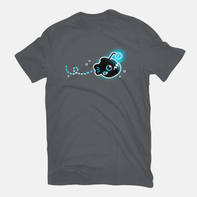 Swimming Anglerfish-Womens-Fitted-Tee-NemiMakeit