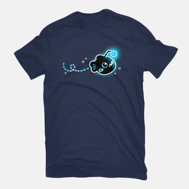 Swimming Anglerfish-Womens-Fitted-Tee-NemiMakeit
