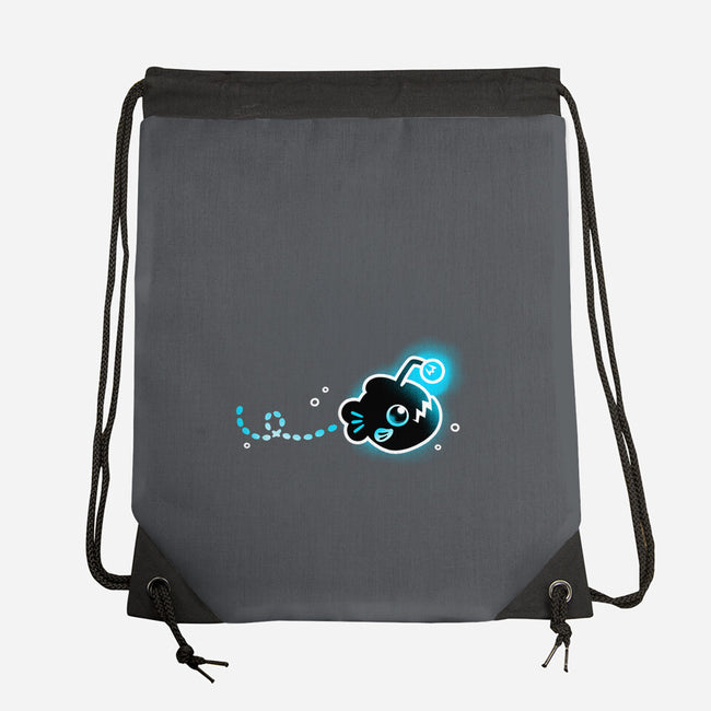 Swimming Anglerfish-None-Drawstring-Bag-NemiMakeit