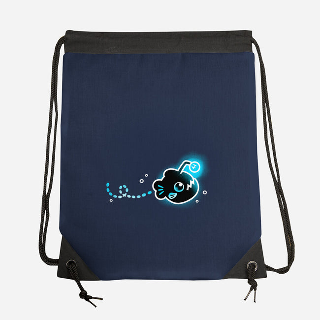 Swimming Anglerfish-None-Drawstring-Bag-NemiMakeit