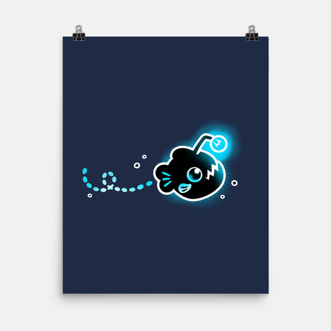 Swimming Anglerfish-None-Matte-Poster-NemiMakeit