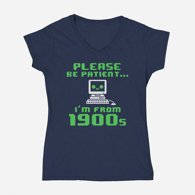 From 1900s-Womens-V-Neck-Tee-NemiMakeit