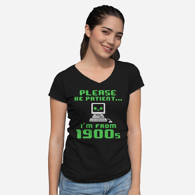 From 1900s-Womens-V-Neck-Tee-NemiMakeit