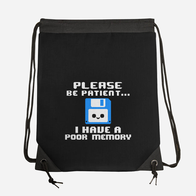 Floppy Poor Memory-None-Drawstring-Bag-NemiMakeit