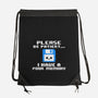 Floppy Poor Memory-None-Drawstring-Bag-NemiMakeit