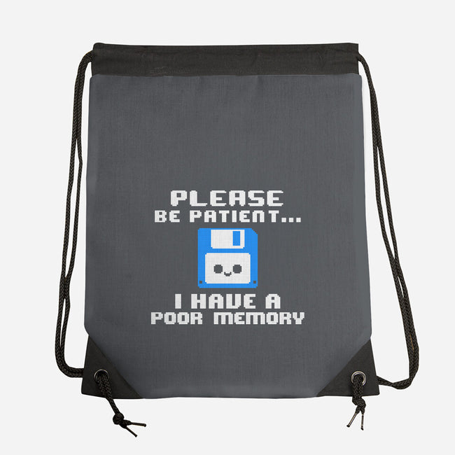 Floppy Poor Memory-None-Drawstring-Bag-NemiMakeit