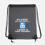 Floppy Poor Memory-None-Drawstring-Bag-NemiMakeit