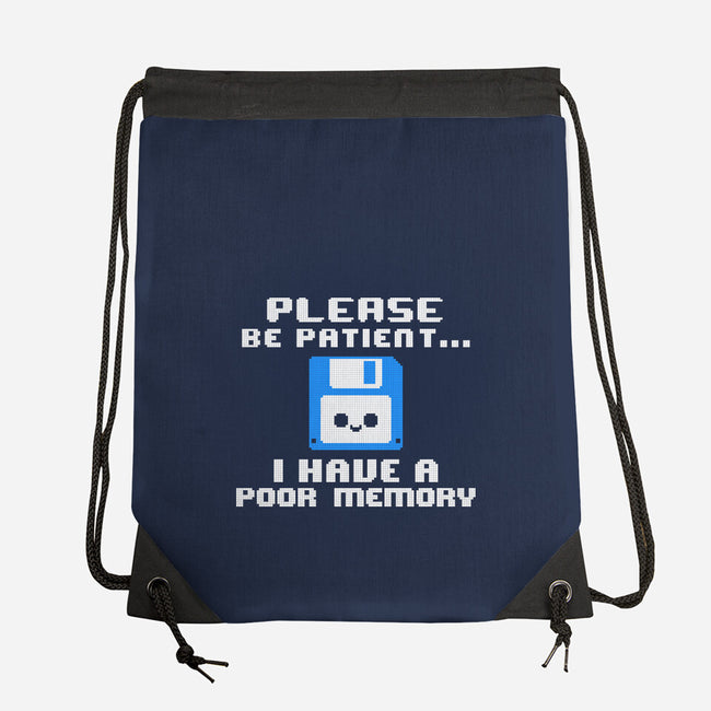 Floppy Poor Memory-None-Drawstring-Bag-NemiMakeit